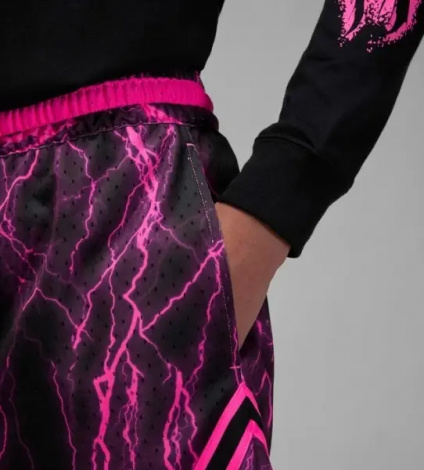 Шорты Nike JORDAN SPORT DRI-FIT DIAMOND черно-розовые FN5804-010