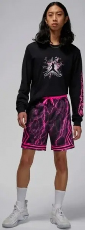 Шорты Nike JORDAN SPORT DRI-FIT DIAMOND черно-розовые FN5804-010