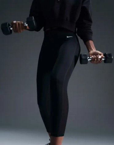 Лосини жіночі Nike PRO MID-RISE 7/8 MESH-PANELLED чорні FN4981-010