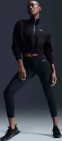 Лосини жіночі Nike PRO MID-RISE 7/8 MESH-PANELLED чорні FN4981-010