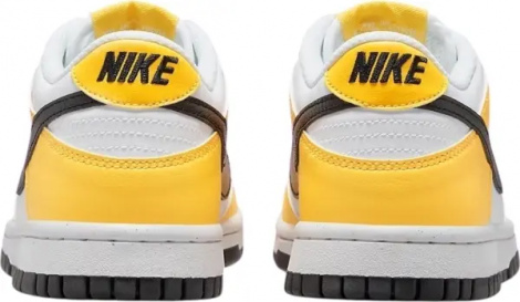 Кроссовки подростковые Nike DUNK LOW NEXT NATURE (GS) желто-бело-черные FN3807-800