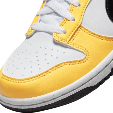 Кроссовки подростковые Nike DUNK LOW NEXT NATURE (GS) желто-бело-черные FN3807-800