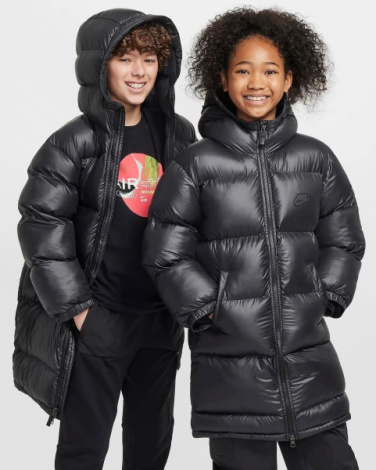 Куртка підліткова Nike K NSW TF RPL HGH SYF EO PRK UL чорна FD2842-011