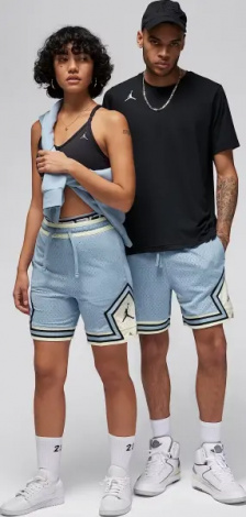 Шорты баскетбольные Nike JORDAN DRI-FIT SPORT DIAMOND SHORTS дымчато-голубые DX1487-436