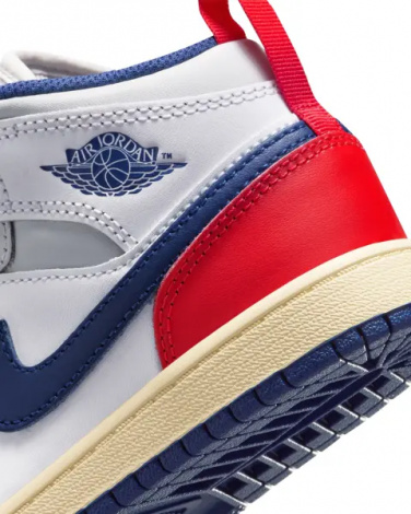 Кроссовки детские Nike AIR JORDAN 1 MID (PS) сине-бело-красные DQ8424-102