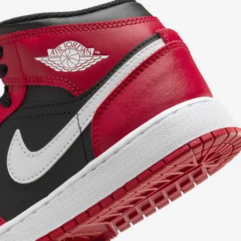 Кроссовки подростковые Nike AIR JORDAN 1 MID (GS) красно-черные DQ8423-061