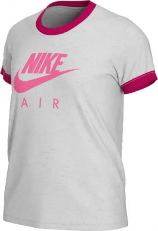 Футболка подростковая Nike AIR серо-розовая DO4641-051