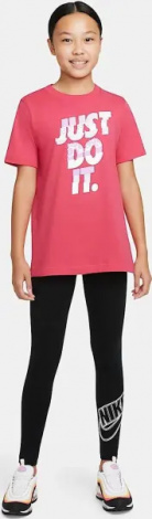 Футболка подростковая Nike SPORTSWEAR JUST DO IT BRANDMARK розовая DO1822-666