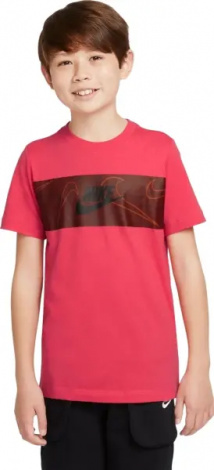 Футболка підліткова Nike SPORTSWEAR FUTURA PANEL червона DO1798-648