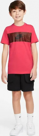 Футболка підліткова Nike SPORTSWEAR FUTURA PANEL червона DO1798-648