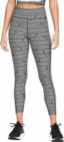 Лосини жіночі Nike FASTER RUNNING 7/8 чорно-сіро-білі DM7480-010