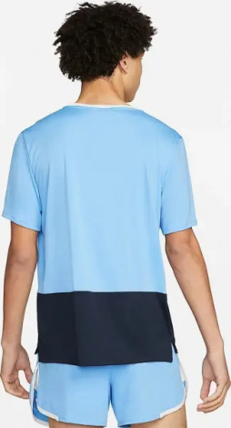Футболка Nike DRI-FIT HERITAGE голубо-темно-синяя DM4797-412