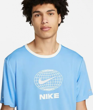Футболка Nike DRI-FIT HERITAGE голубо-темно-синяя DM4797-412