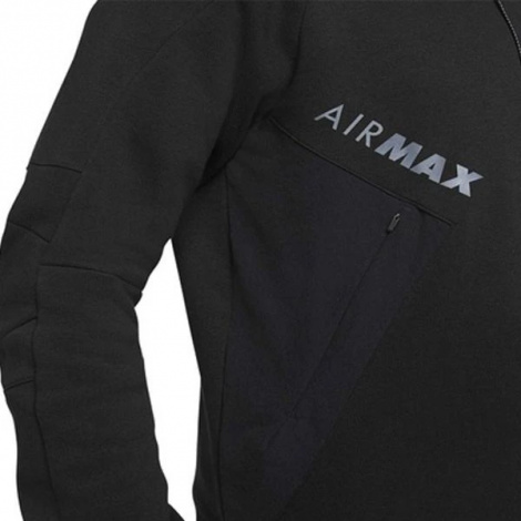 Толстовка Nike M NSW AIR MAX FLC FZ HOODIE BB черная DJ5080-010