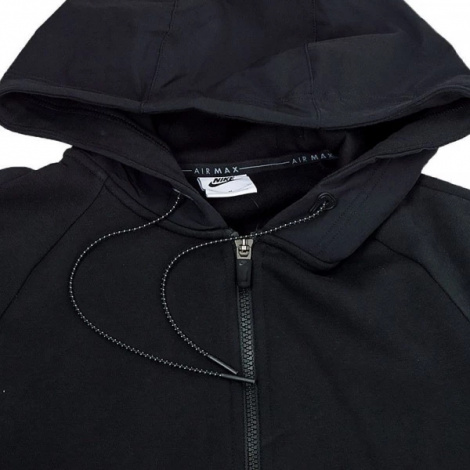 Толстовка Nike M NSW AIR MAX FLC FZ HOODIE BB черная DJ5080-010
