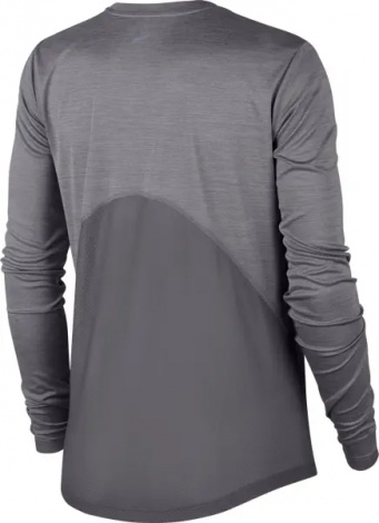 Лонгслив для бега женский Nike DRI-FIT MILER серый DJ0953-056
