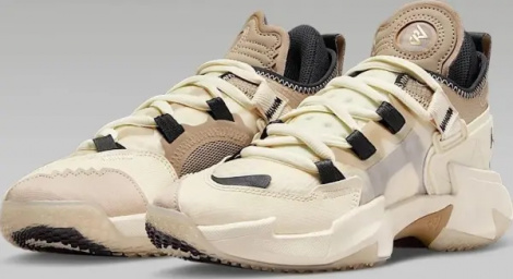 Кроссовки баскетбольные подростковые Nike JORDAN WHY NOT .5 (GS) бежево-светло-коричневые DC3643-102