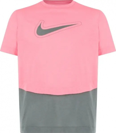 Футболка подростковая Nike TROPHY INFANTIL розово-серая DA1096-675