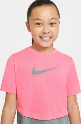 Футболка подростковая Nike TROPHY INFANTIL розово-серая DA1096-675