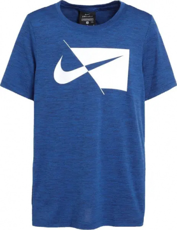 Футболка подростковая Nike DRI-FIT HYBRID синяя DA0282-492