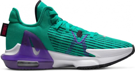 Кроссовки баскетбольные Nike LEBRON WITNESS VI бирюзово-фиолетово-розовые CZ4052-300