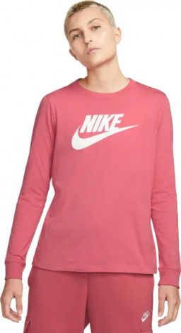 Лонгслив женский Nike SPORTSWEAR ESSENTIAL FUTURA коралловый BV6171-622