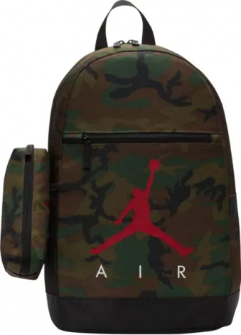 Рюкзак подростковый Nike JORDAN AIR SCHOOL оливково-зелено-черный камуфляж 9B0503-650