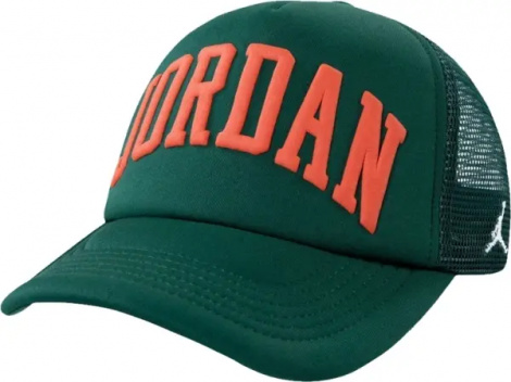 Кепка подростковая Nike JORDAN FOAM TRUCKER зелено-оранжевая 9A0940-E1P