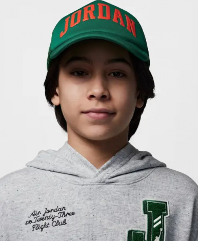 Кепка подростковая Nike JORDAN FOAM TRUCKER зелено-оранжевая 9A0940-E1P