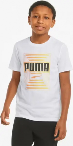 Футболка підліткова Puma ALPHA GRAPHIC біла 847292-02