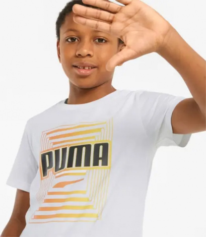 Футболка підліткова Puma ALPHA GRAPHIC біла 847292-02