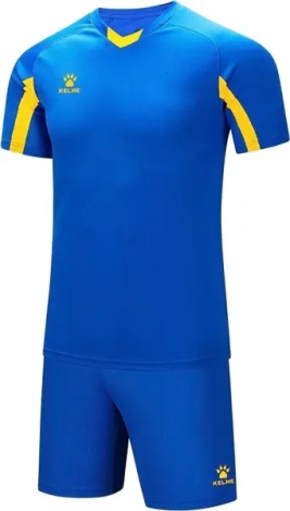 Комплект футбольної форми дитячий Kelme LEON синьо-жовтий 7351ZB3130.9410