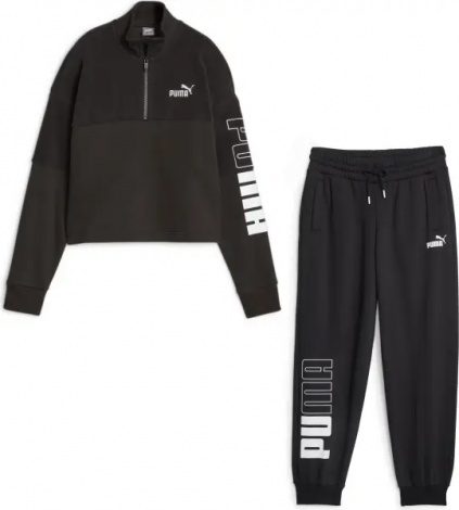 Спортивний костюм жіночий Puma POWER COLORBLOCK чорний 676027-01__676025-01