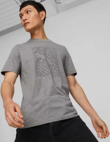 Футболка Puma GRAPHICS CAT сіра 674474-03