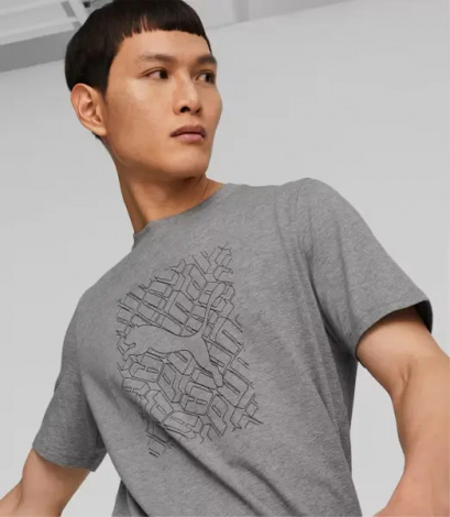 Футболка Puma GRAPHICS CAT сіра 674474-03