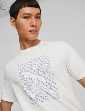 Футболка Puma GRAPHICS CAT біла 674474-02
