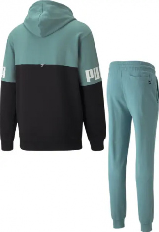 Спортивний костюм Puma POWER COLORBLOCK зелено-чорний 670496-50__670425-50