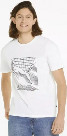Футболка Puma CAT GRAPHIC белая 670494-02