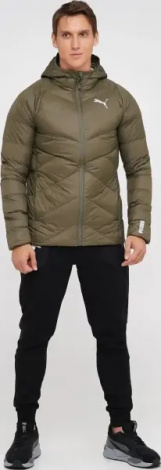 Пуховик Puma PWRWARM PACKLITE оливковый 587703-44
