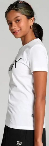 Футболка підліткова Puma ESSENTIALS LOGO біла 587029-02