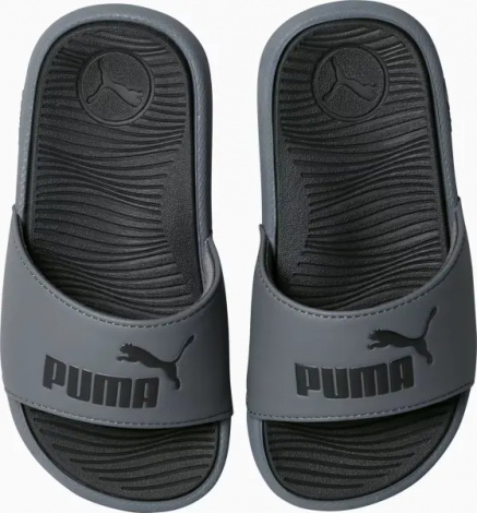 Шлепанцы детские Puma COOL CAT 2.0 серо-черные 390884-02