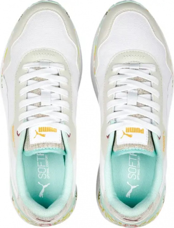 Кросівки жіночі Puma R78 VOYAGE WILD GARDEN біло-бежево-м'ятні 389235-01