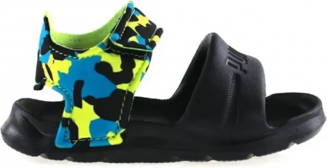 Сандалі дитячі Puma WILD INJEX CAMO чорно-жовто-блакитні 365082-02