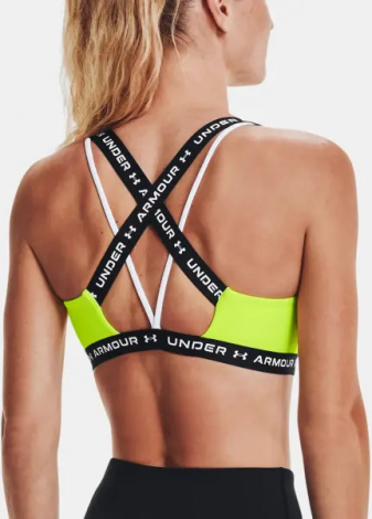 Топ женский Under Armour CROSSBACK LOW лаймовый 1361033-731