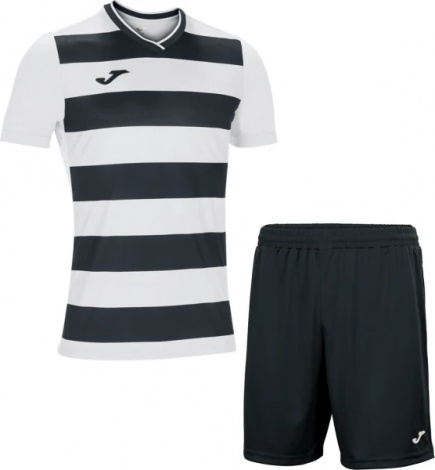 Комплект футбольної форми Joma EUROPA IV біло-чорний 101466.201_100053.100