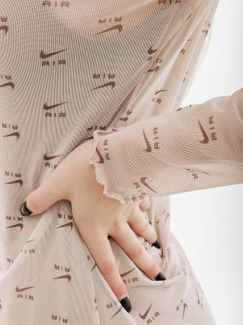 Платье Nike W Nsw Air Aop Mesh Ls Dress