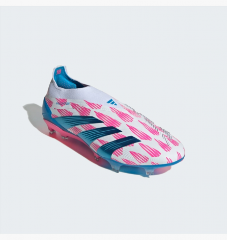 Бутси Adidas Predator Elite Laceless Firm Ground Soccer Cleats White/Pink