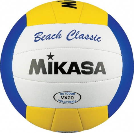 Мяч для пляжного волейбола Mikasa BEACH CLASSIC VX20 бело-желто-синий