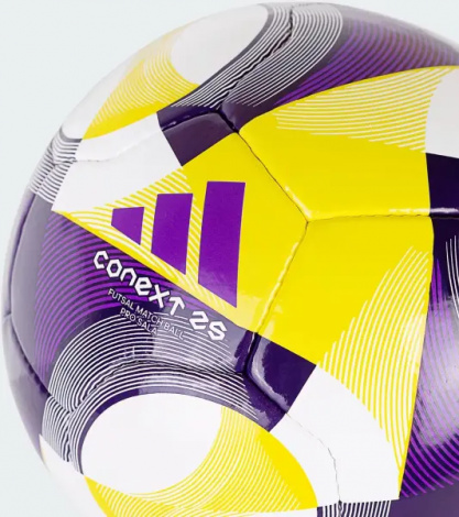 Футзальный мяч Adidas CONEXT 25 PRO SAL бело-желто-фиолетовый