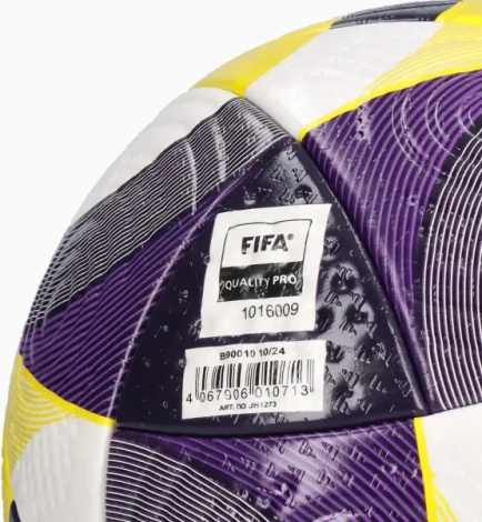 Футбольный мяч Adidas CONEXT 25 PRO бело-желто-фиолетовый